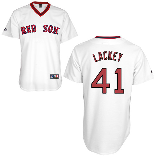 John Lackey #41 mlb Jersey-Boston Red Sox Women's Authentic Home Alumni Association Baseball Jersey